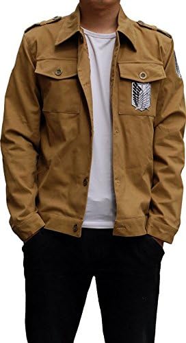 Attack on Titan Cosplay Costume Recon Corps Casual Long Brown Jacket