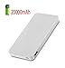 20000mAh Ultra Slim High Capacity Aluminum Metal Smart Dual USB Power Bank,External Battery Pack Portable Charger with Quick Charge for iPad,iPhone,Samsung,HTC,Sony,LG,Nexus and Other Devices (silver)