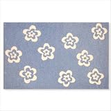 Accent Fleurettes Blue Novelty Rug Size: 1'9 x 2'9 by 