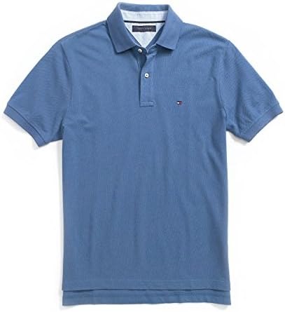 Tommy Hilfiger Classic Fit Men Polo T-shirt (Medium, Cornflower Blue)