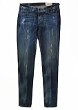 SIWY womens rose drainpipe distressed skinny leg low rise jeans