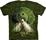 Yin Yang Tree Mountain Evolution T-shirt 100% Cotton Short Sleeve Shirt in Adult and Teen Sizes