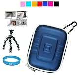 Camera Case for Sony Bloggie Full HD Touch Camera (Eva Blue) + Universal LCD Screen Protector Kit + Tripod for Sony Bloggie (Adapter NOT INCLUDED) + Includes SumacLife Wisdom Courage Wristband
