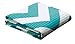 Chezmoi Collection Zoe 2-Piece Chevron Zig Zag Channel Quilted Bedspread Coverlet Set (Teal, Twin)