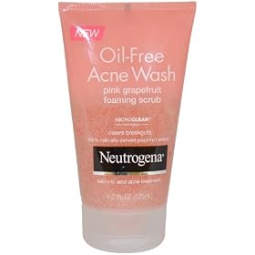 Neutrogena Oil-Free Acne Wash Foaming Scrub, Pink Grapefruit, 4.2 Ounce
