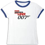 T-Shirt Ringer Woman White  From Dominica With Love  Country