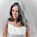 Double Layer Cut Edge White Wedding Veil with Comb For Wedding,Quinceañera,Party or Costume.