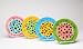Appletree Design Sugar High Social Cake Plates, 6-1/8-Inch Diameter, Set of 4