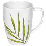 Corelle Bamboo Leaf Square Round 12-Ounce Porcelain Mug