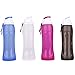 Foldable Silicone Sports Water Bottle BPA Free FDA Approved 100% Food Grade Silicone, Collapsible Unbreakable Leak Proof Reusable Ice Pack 17 Oz 500ml