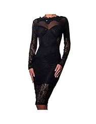 Cocktail Long Sleeves Lace Mesh Velvet Evening Dress/Party Dress 