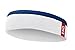 Nike Premier 2.0 Headband (One Size Fits Most, White/Game Royal/University Red)