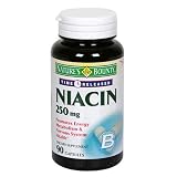 Nature's Bounty Niacin, 250 mg, Time Release, 90 Capsules (Pack of 3)