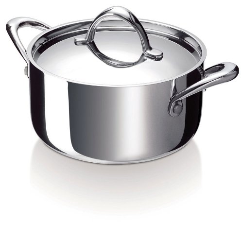 Beka Synergy 8-Inch Covered Casserole Stainless Steel, 3-1/4-Quart