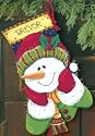 Dimensions Snowman Sparkle Stocking Needlepoint Kit