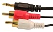 3.5mm Stereo Male to Two RCA Male Splitter Cable Gold Plated 50 Ft