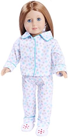 Toy Doll Clothes - 3 Piece Snowflake Pajama Set
