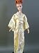 Barbie Doll Clothes : Japanese Silk Kimono with Amazing Print Fit Barbie Dolls