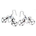 Recycled Wires Bicycle Earrings