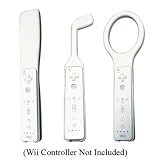 Sports Pack Attachments for Nintendo Wii Console ~ Includes Tennis Racquet, Golf Club & Baseball Bat