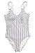 Cupshe Fashion Women's Stripe Printing Halter One-Piece Padding Swimsuit ,Multicolor,Small