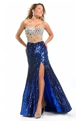 Plus Size Chiffon/Taffeta/Tulle Mermaid Crystal Lace Applique  Crystals Slit Beaded Evening Dress  With Rhinestones