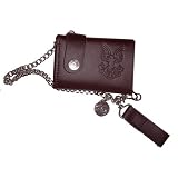 Halo 3 UNSCDF Embossed Logo Brown Wallet with Chain