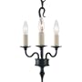 Royce Lighting RC2161/3BK/1 Coventry Collection Three Light Chandelier, Black Finish