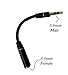 D & K Exclusives® Black 3.5mm Headphone Extender Adapter Jack for iPhone 4, 4G, 5, 5S 5C Samsung Galaxy S3, S4, Note 2, Note 3, iPad,Tablets