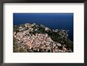 Aerial View of Coastal Town Including Teatro Greco (Greek Ampitheatre), Taormina, Sicily, Italy Collections Framed Photographic Poster Print by Stephen Saks, 21x17