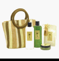 Tropical Pleasure Coconut Lime Bath Gift Set Tote