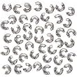 Real Silver Tone Crimp Bead Covers 4mm (144)