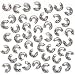 Kitchen & Housewares : Real Silver Tone Crimp Bead Covers 4mm (144)
