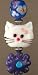 White Cat Flower Power Lampwork Glass Light or Ceiling Fan Pull