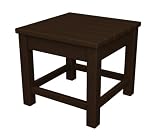 casual outdoor furniture-Polywood Outdoor Furniture Club 18 Inch Side Table, Mahogany-Recycled Plastic Materials