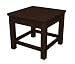 Polywood Outdoor Furniture Club 18 Inch Side Table, Mahogany-Recycled Plastic Materials