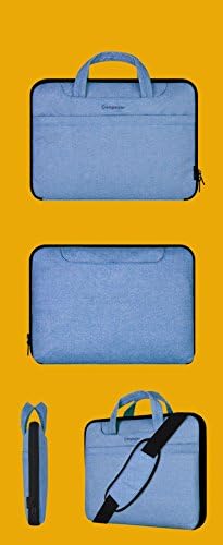Genpezer 15 Inch Shockproof Waterproof Computer Shoulder Bag Pack Laptop/Notebook/Tablets/MacBook Messenger Bag Carry Case for Men Women,Slim Package (Blue)