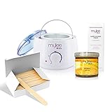 Mylee White Thermostatic Control Wax Heater & Mylee 450g Honey Soft Wax Kit NEW