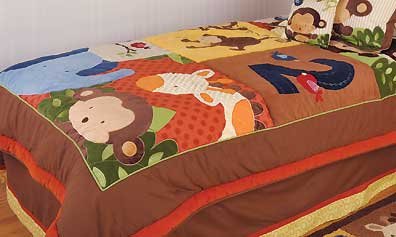 Jungle 123 Twin Quilt and Pillow Sham by Kidsline