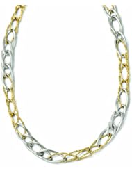Leslies 14k Two Tone Link Charm Bracelet