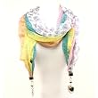 Heart Toggle End Summer Light Scarf Shawl Wrap Pink
