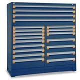 20 Drawer Full Height 60W Multi-Drawer Cabinet - Avalanche Blue