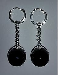 Toy: Black Onyx Potara Earrings - Dragon Ball Z Anime Cosplay Costume Accessories - Tama Industries Inc.