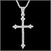 0.60 Carat Sterling Silver CZ Cross Pendant