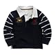 Junior J by Jasper Conran Navy striped sleeves rugby top