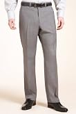 Supercrease® Wool Blend Flat Front Trousers [T18-3914-S]