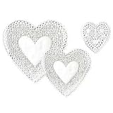 Heart Doilies 3 inch White