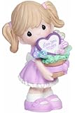 Precious Moments Girl with Heart Cookie Bouquet Figurine