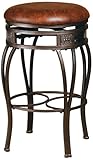 30"H Montello Old Steel Finish Swivel Counter Stool