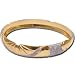 Gold and Rodium Plated Bangle Bracelets Pair Costume Jewelry in Indian-Style 2.3 inches